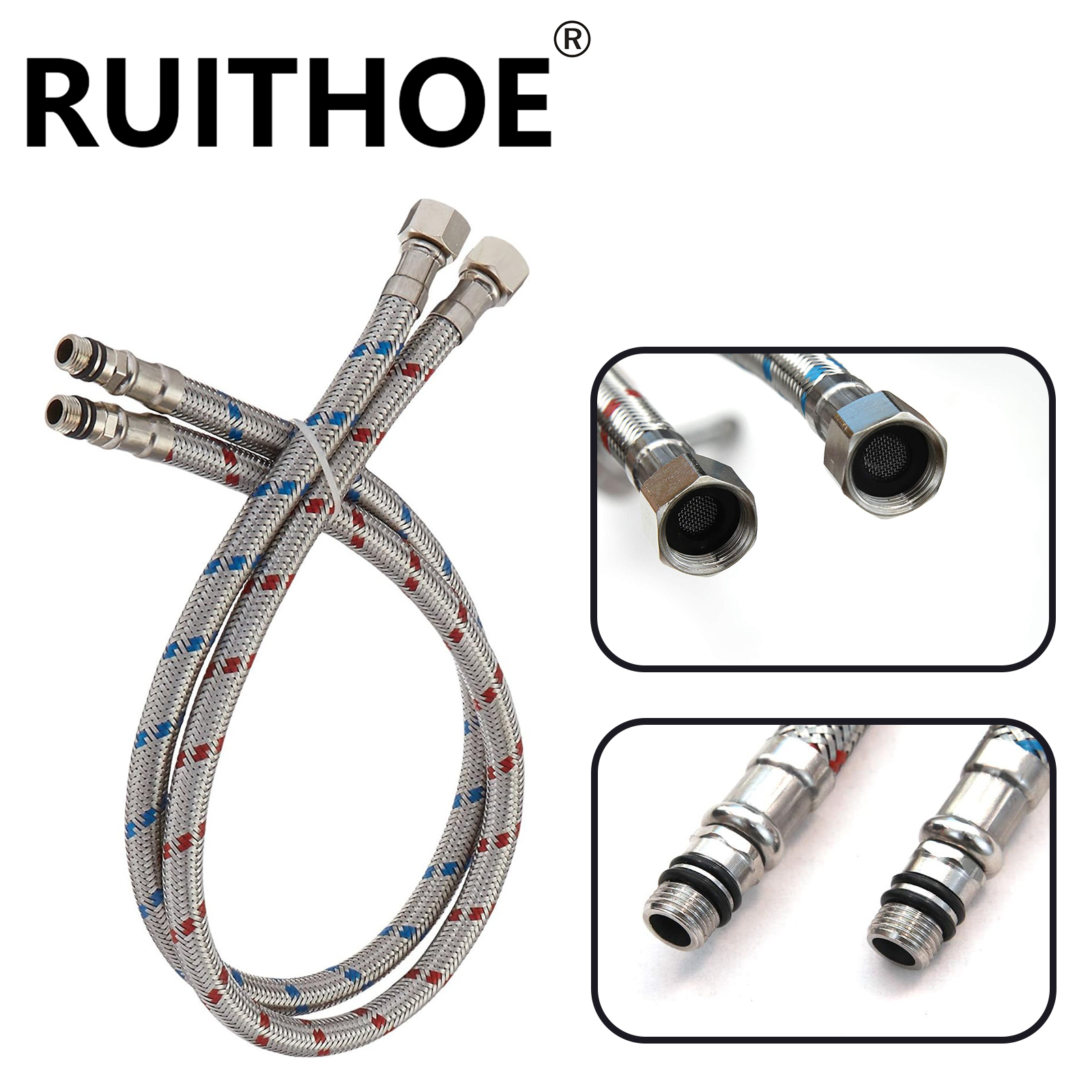 2 Piece 24-Inch Long Faucet Co - Flexible Hose Braided บทวิจารณ์และราคา