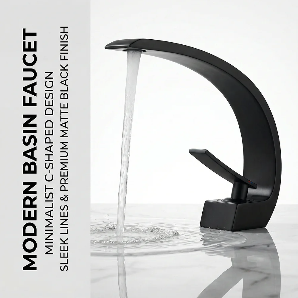 Matte Black Bathroom Faucet, A - Silicone Tap Washer บทวิจารณ์และราคา