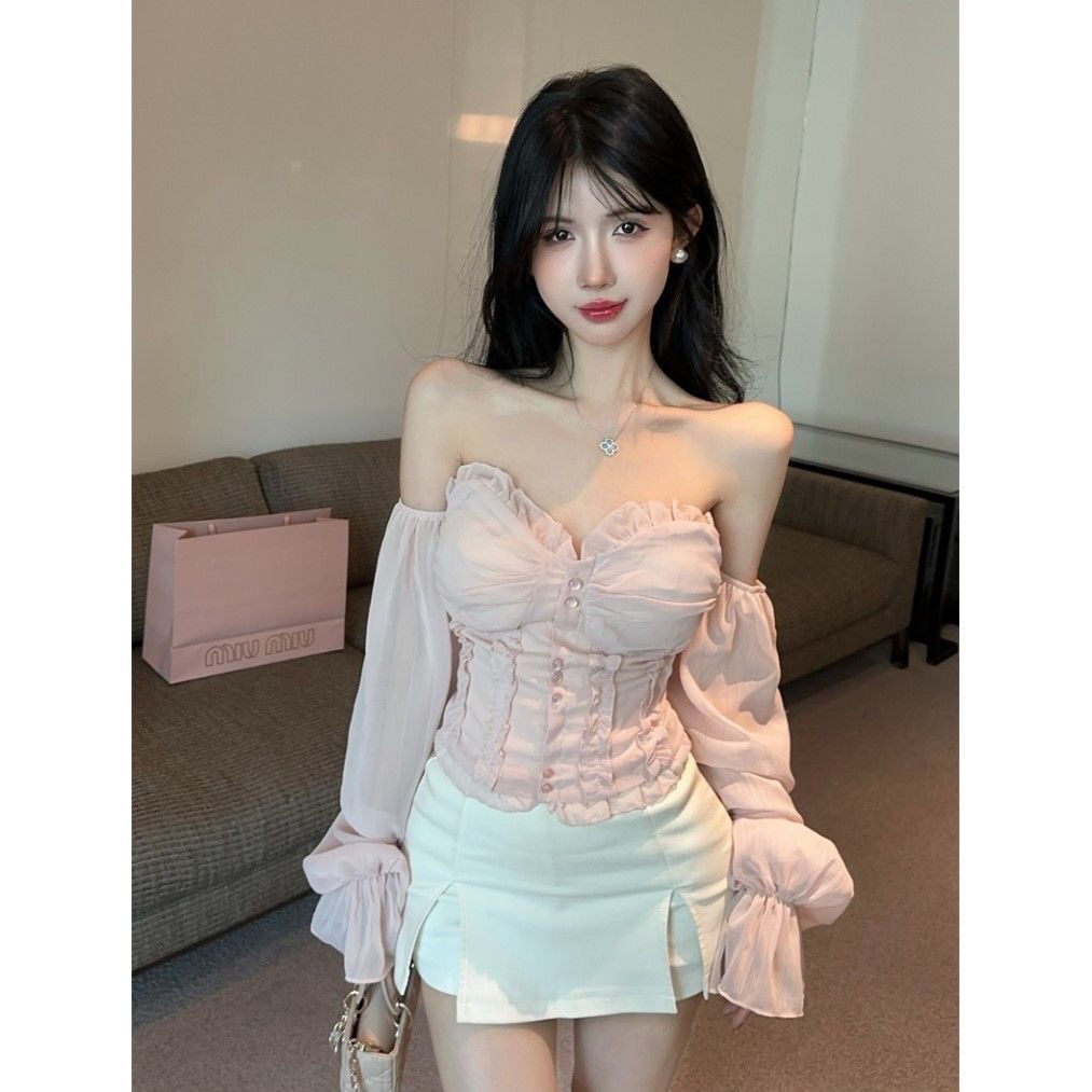Long Sleeve Slim Fit Chiffon S - Pipe Bending Spring บทวิจารณ์และราคา