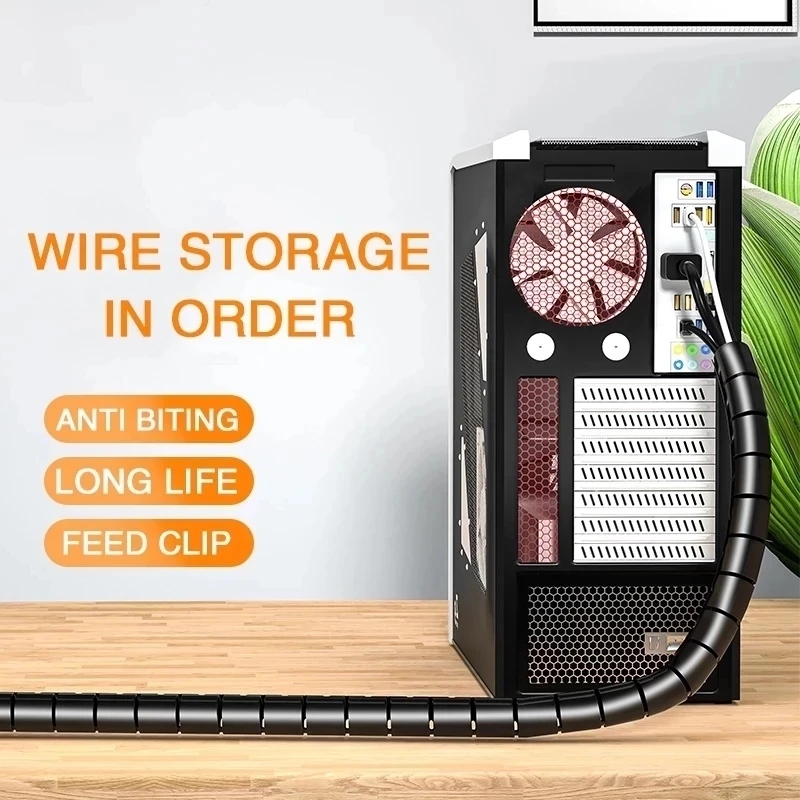 1/2M Flexible Spiral Cable Org - Plastic Pipe Clip บทวิจารณ์และราคา