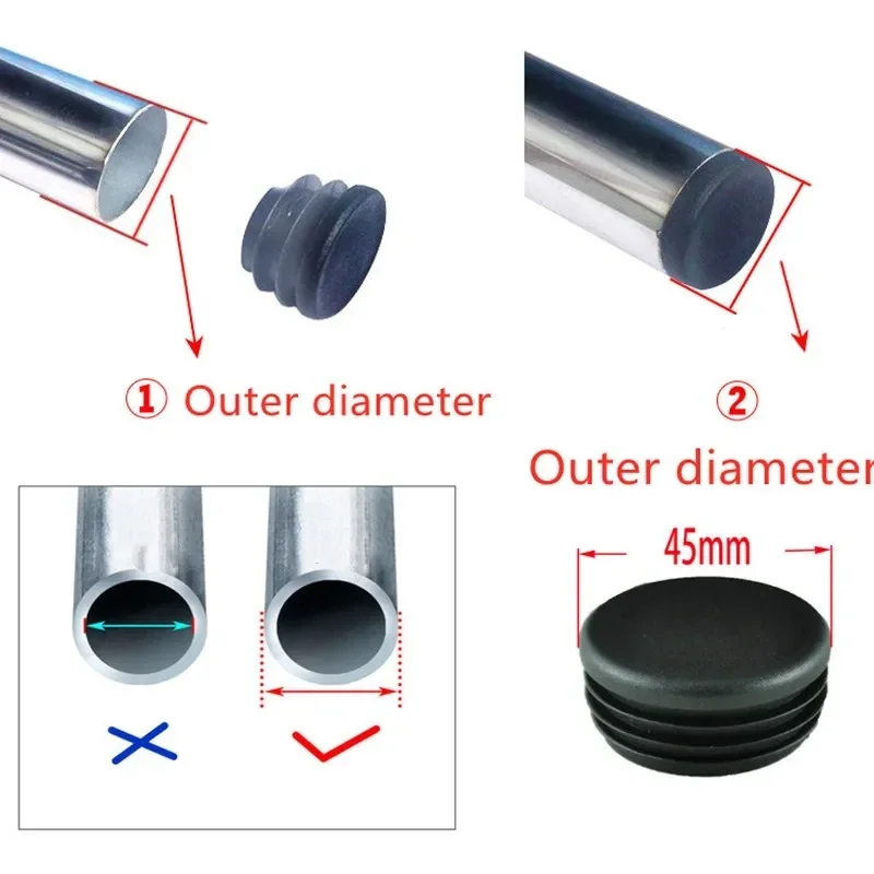 Black Round Pipe Plug 10-60mm  - Plastic Pipe Clip บทวิจารณ์และราคา