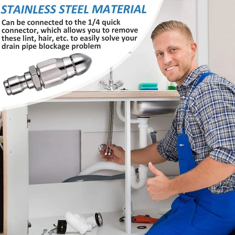 Water Jet High Pressure Spraye - Drain Pipe Clip บทวิจารณ์และราคา