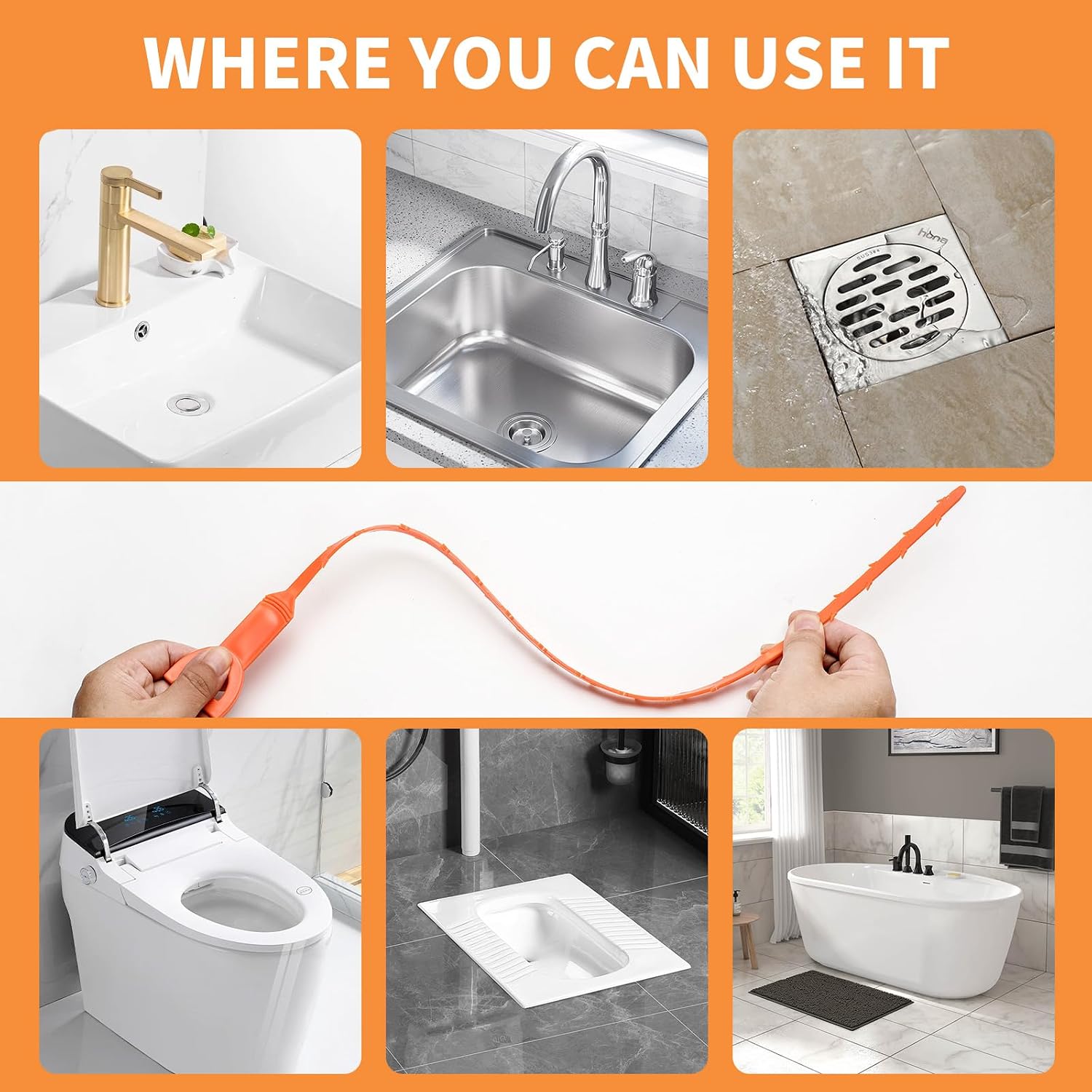 4-Pack 20-Inch Drain Snake, Fl - Drain Snake Flexible บทวิจารณ์และราคา