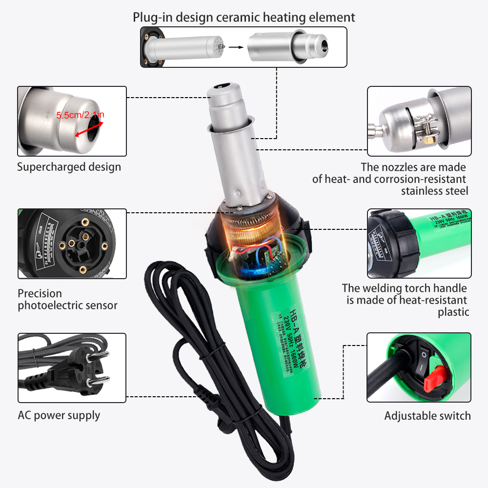 220V 1600W Plastic Welding Gun - Pipe Freeze Spray บทวิจารณ์และราคา