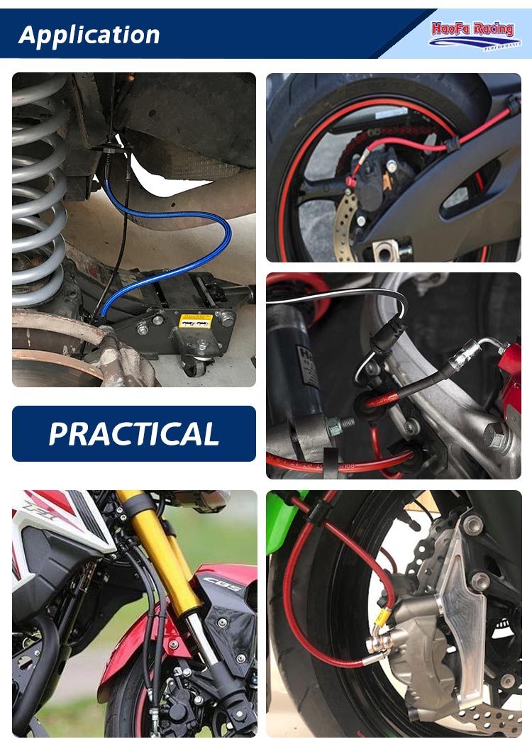 AN3 Motorcycle PTFE Brake Line - Flexible Hose Braided บทวิจารณ์และราคา