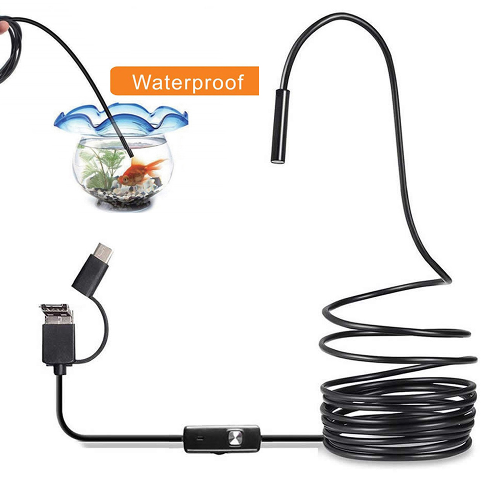 6 LED Light 7mm 1M  Endoscope  - Drain Snake Flexible บทวิจารณ์และราคา