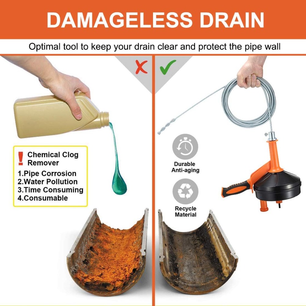 Drain Auger Clog Remover with  - Drain Snake Flexible บทวิจารณ์และราคา
