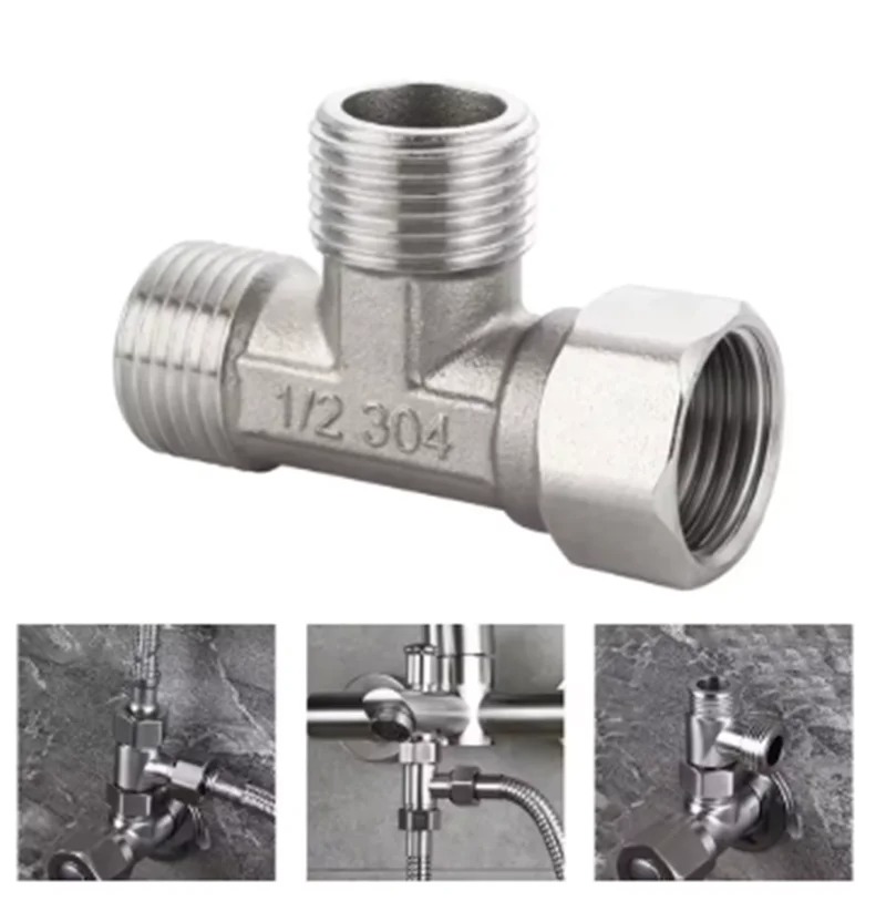 Stainless Steel T Adapter G1/  - Shower Valve Cartridge บทวิจารณ์และราคา