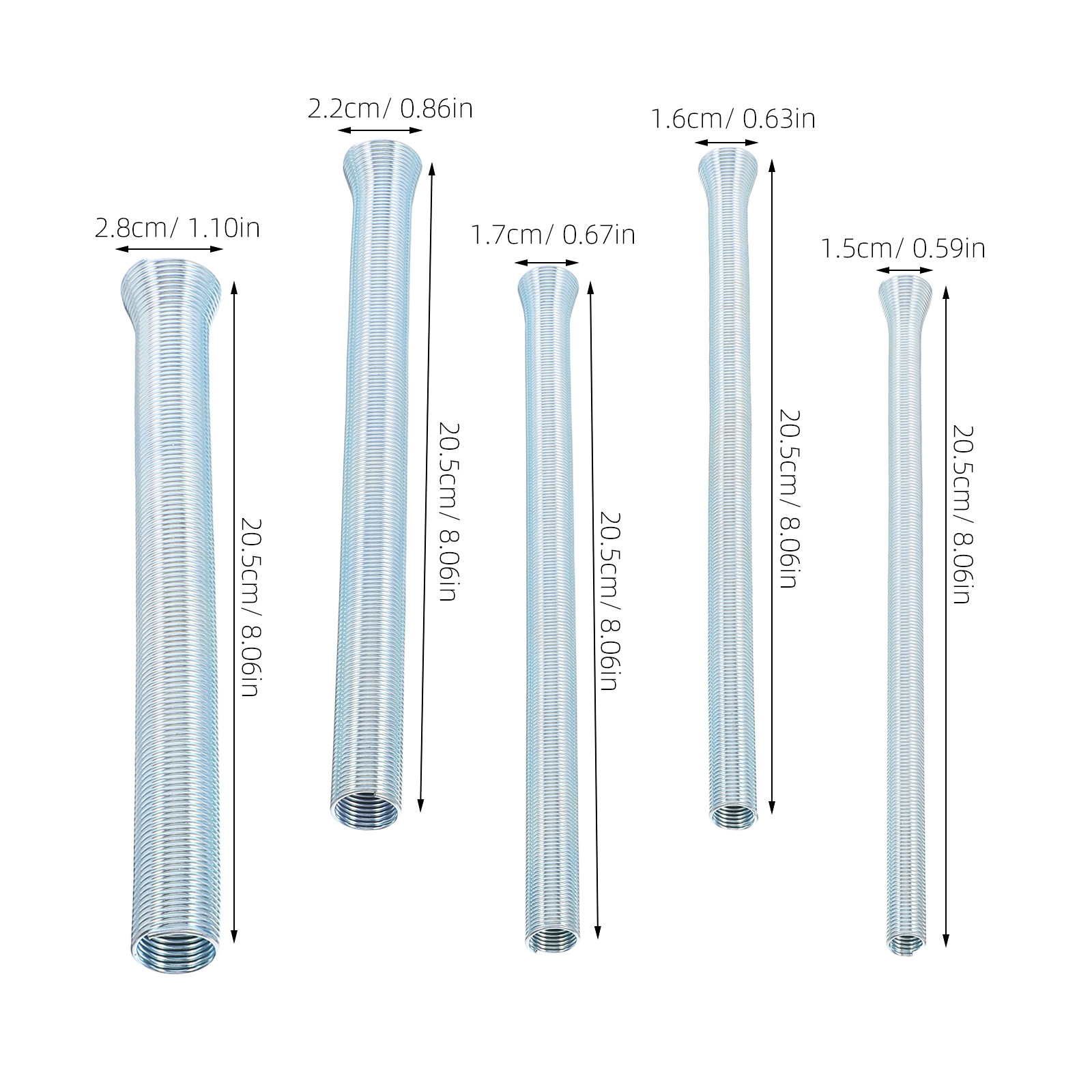 5Pcs Spring Tubing Bender Kit  - Pipe Bending Spring บทวิจารณ์และราคา