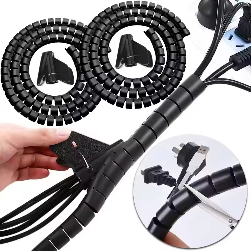 2M Flexible Spiral Cable Organ - Plastic Pipe Clip บทวิจารณ์และราคา