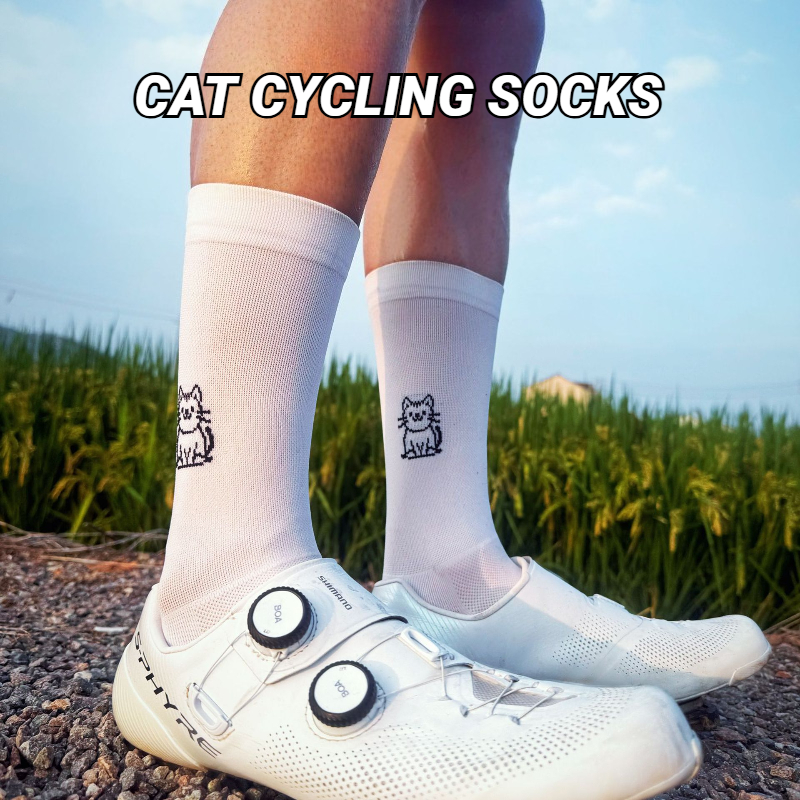Cat Pattern Cycling Socks Spri - Pipe Bending Spring บทวิจารณ์และราคา