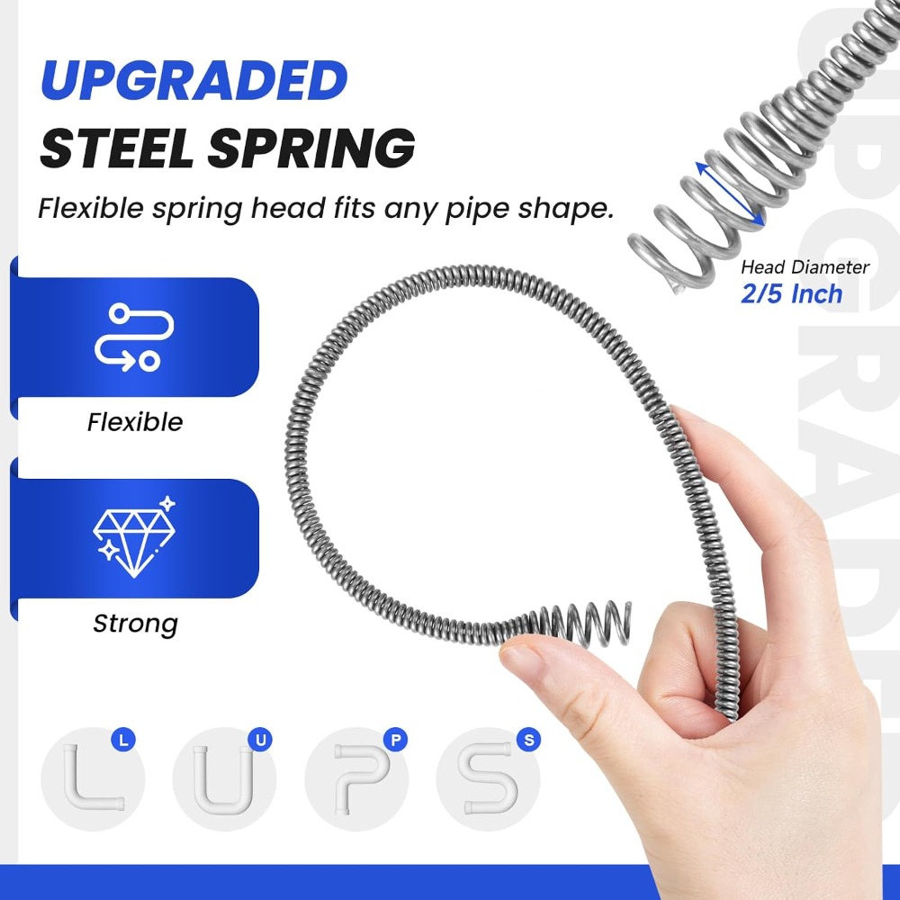 25FT Drain Snake with Drill Ad - Drain Snake Flexible บทวิจารณ์และราคา