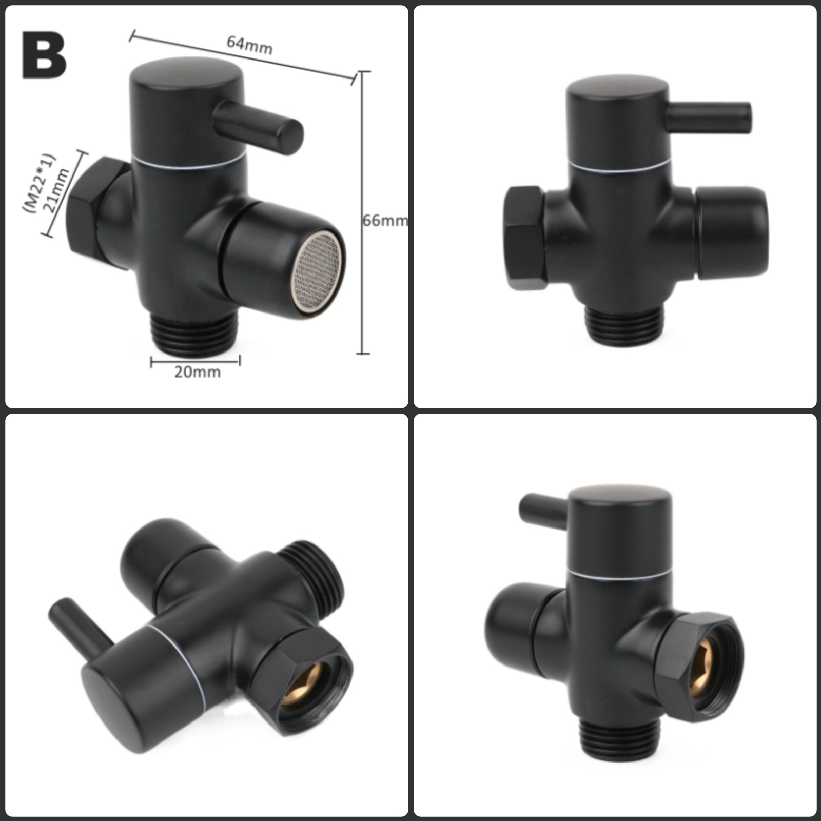 Black Brass Shower Arm Adapter - Shower Valve Cartridge บทวิจารณ์และราคา