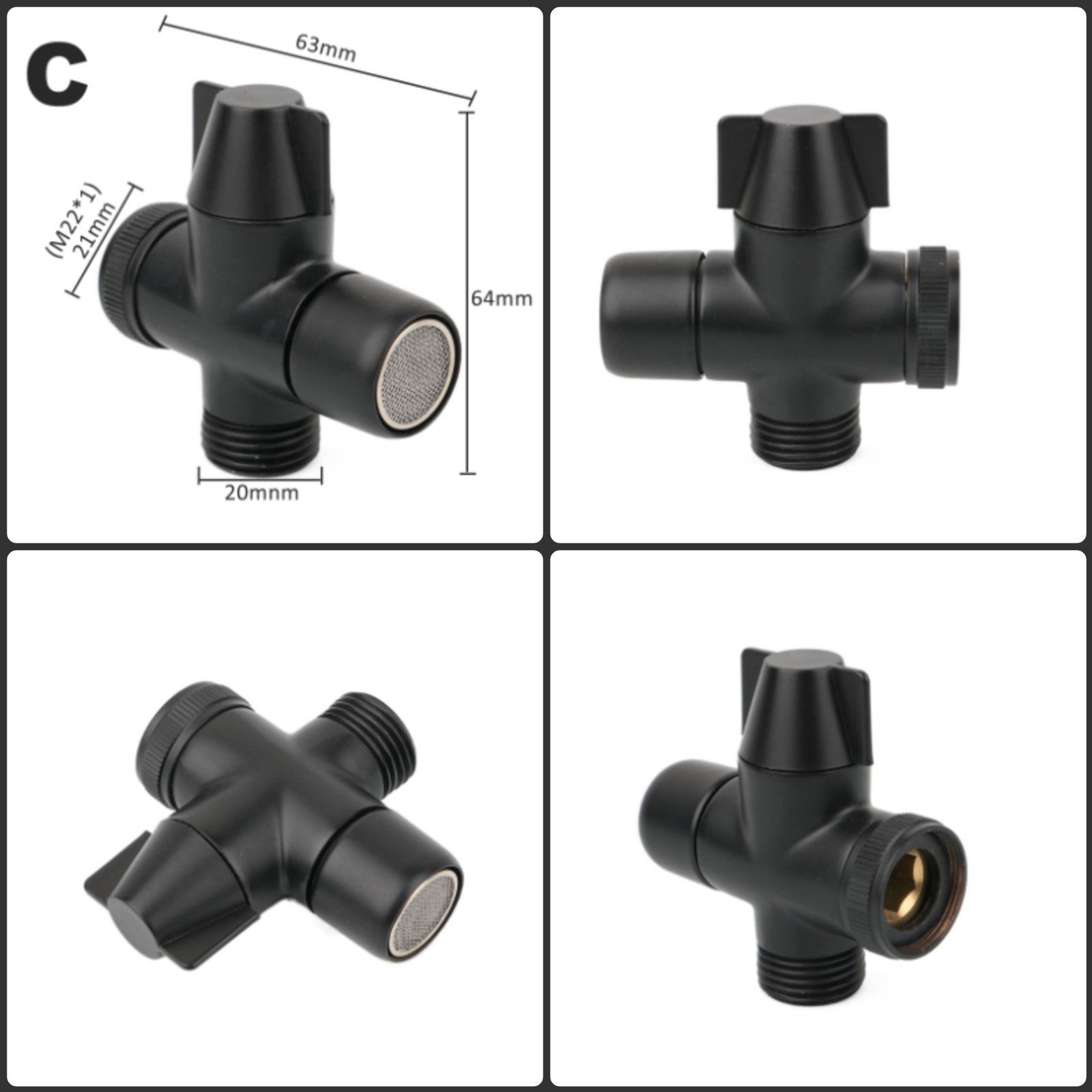 Black Brass Shower Arm Adapter - Shower Valve Cartridge บทวิจารณ์และราคา