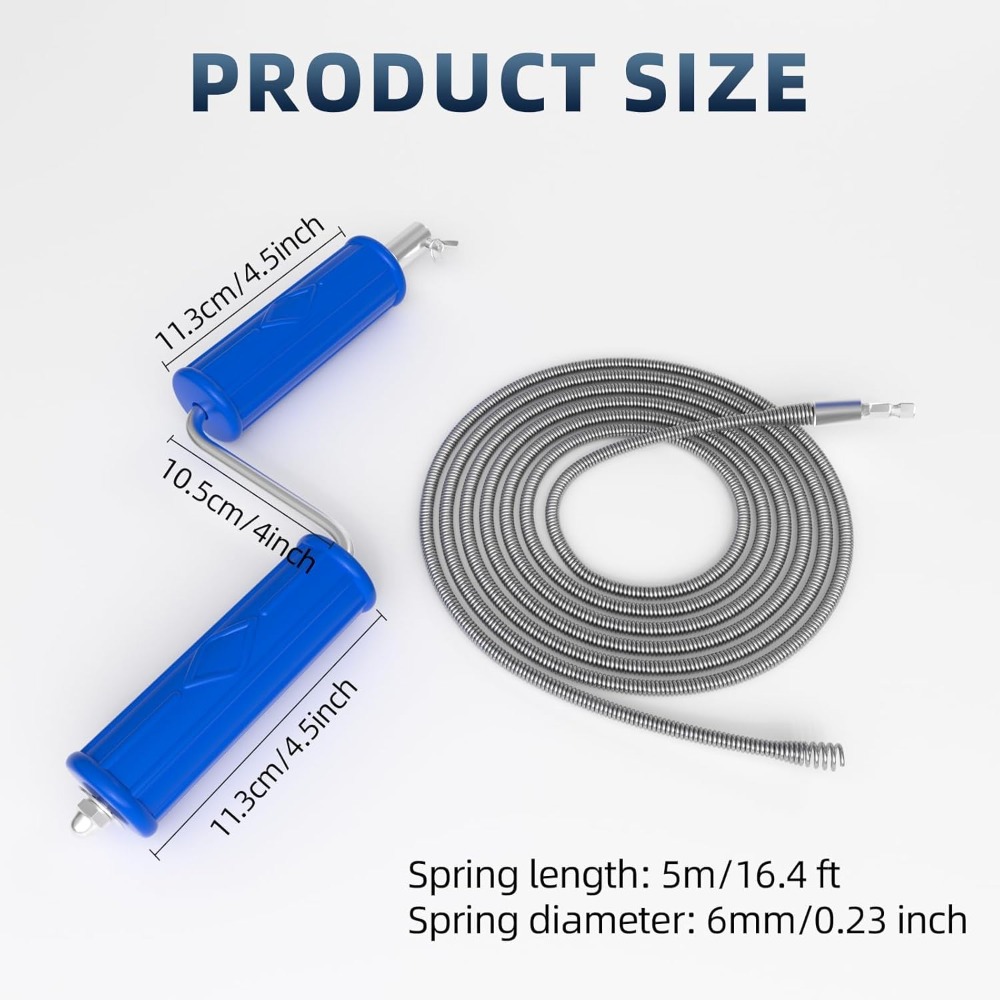 Drain Snake 16.4ft x 6mm Auto  - Drain Snake Flexible บทวิจารณ์และราคา