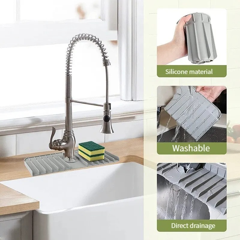 Silicone Faucet Mat Dish Soap  - Silicone Tap Washer บทวิจารณ์และราคา
